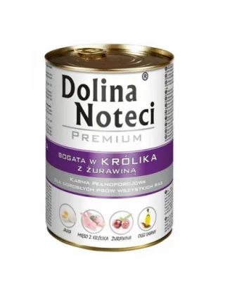 DOLINA NOTECI Premium conserve câini 6x400 g iepure și merișor