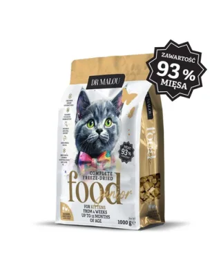 DR MALOU Hrană uscată liofilizată cu pui, lapte de capră și gălbenuș pentru pisoi 2x1 kg
