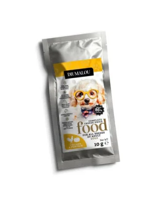 DR MALOU Hrană liofilizată pui cu dovleac 2x10 g hrană uscată pentru câini