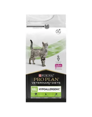 PURINA PRO PLAN Veterinary Diets Feline HA Hypoallergenic 2,6 kg (2x1,3 kg) hrană uscată dietetică pisici, pentru alergii alimentare