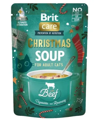 BRIT Care Cat Christmas Soup Beef  6x75 g supă pentru pisici cu vită și legume