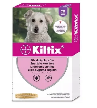 Zgarda antiparazitara pentru caini Kiltix, 70 cm