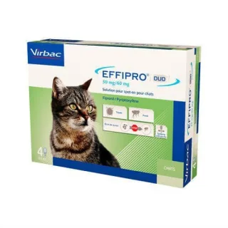 Solutie antiparazitara pentru pisici EffiPro Duo, 1 pipeta
