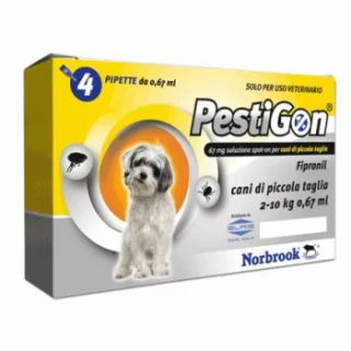 Antiparazitar caini Pestigon S (2-10 kg), 4 pipete