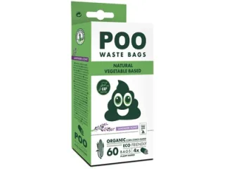 Pungi igienice POO BIO M-PETS, lavanda, 60 buc