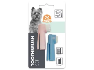 Periuta de dinti pentru caini M-PETS, set, 3x6 cm