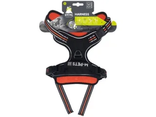 Ham ajustabil, portocaliu, captusit cu Airmesh, lungime gat 45-70 cm, lungime piept 45-95 cm, latime 2.5 cm