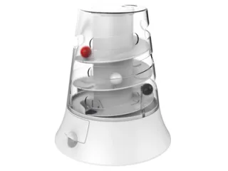 Jucarie pentru pisici VORTEX M-PETS, alb, diametru 19.7, inaltime 22 cm