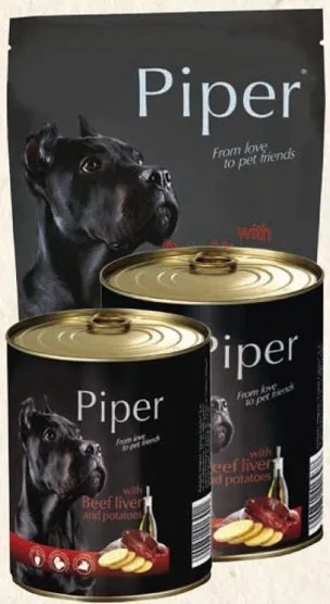Hrana umeda Piper Adult, Ficat de Vita si Cartofi, 800 g