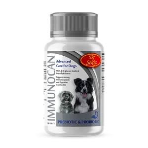 Immunocan, supliment nutritional pentru caini, cu probiotice si prebiotice pentru sustinerea imunitatii, 100 Tablete