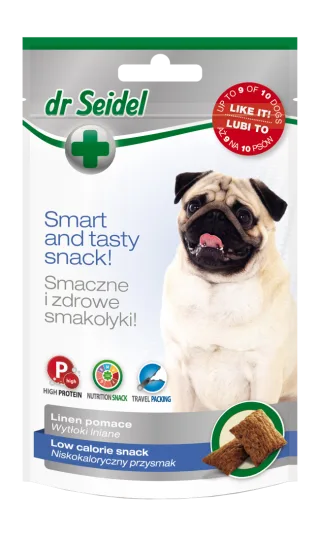 Gustare pentru caini cu continut scazut de calorii, Dr. Seidel, 90g