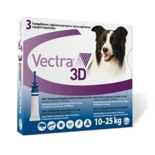 Vectra 3D 10-25kg, antiparazitar extern pentru caini intre 10-25kg, 1 pipeta