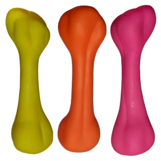 Jucarie Os Vinil, Mix Color, Pentru Caini, 15 cm