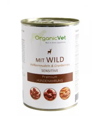 OrganicVet SENSITIVE: Vânat, merișoare, 400g