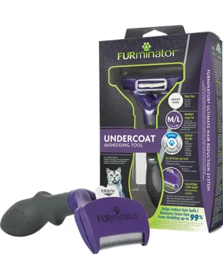 Trimmer profesional Furminator pisici, blana scurta - M-L