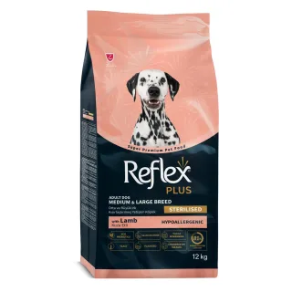 REFLEX Plus Sterilised Medium & Large Breed, M-XL, Miel, hrană uscată câini sterilizați, 12kg