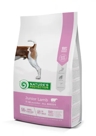 Nature's Protection Dog Junior, miel, hrana uscata premium pentru caini juniori, 7.5 kg