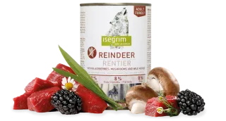 Conserva Isegrim Dog Adult - Reindeer, 400 gr