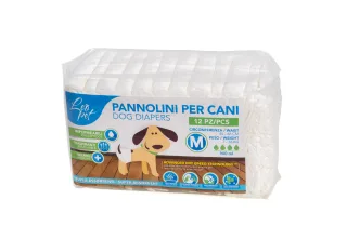 Scutece pentru caini LeoPet, dimensiune S (abdomen 40-56 cm), 12 bucati