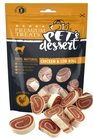 Pet s Desert Dog ChickenCod Roll 80g LSC-37