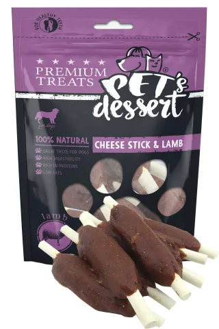 Pet s Desert Dog Cheese StickLamb 80g LSL-03
