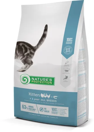 Nature's Protection Junior Poultry, pui, hrana uscata pentru pisici, 2 kg