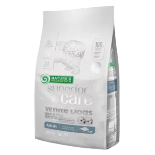 Nature's Protection Superior Care White, peste alb, hrana uscata pentru caini adulti de talie mica si mini, 1.5 kg