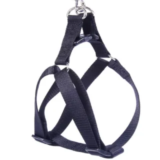 Ham textil, negru, pentru caini de talie mica si medie, ajustabil, 30-51 cm x 15 mm
