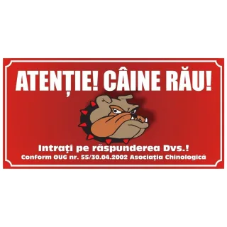 Placuta caine rau 10/20 cm rosie