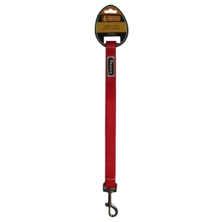 Lesa textila, rosie, pentru caini de talie medie, latime 2 cm, lungime 1.2 m