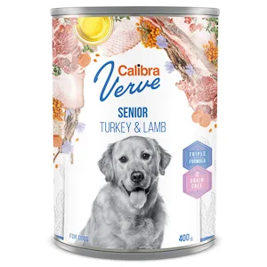 Calibra Dog Verve GF Senior Turkey and Lamb, Set 5 X 400 g