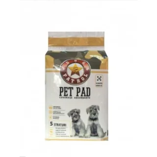 Covorase absorbante pentru caini, Dog Patrol, 60 x 60 cm, 10 bucati