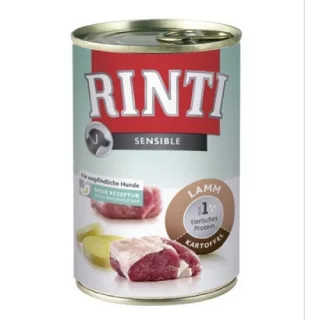 Hrana umeda pentru caini Rinti Sensible cu miel si cartofi 800 g