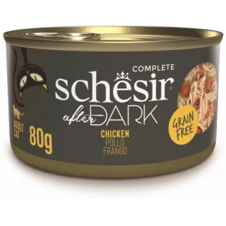 Hrana umeda pentru pisici Schesir After Dark Conservă, supă cu Pui 80 gr