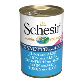 Hrana umeda pentru pisici Schesir Junior cu ton si aloe 140 g