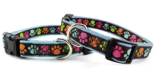 Zgarda nylon, albastra, confortabila, 30-45 cm x 1.6 cm