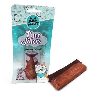 Recompense pentru pisici Mr. Bandit CAT Pure Fillets, ton la abur, 30 g
