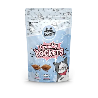 Recompense pentru pisici Mr. Bandit CAT Crunchy Pockets, somon, 40 g