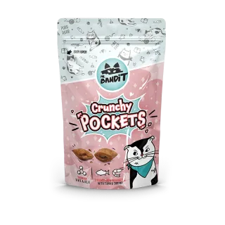 Recompense pentru pisici Mr. Bandit CAT Crunchy Pockets, ton si creveti, 40 g