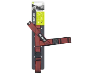 Ham pentru caini, rosu, durabil, reglabil, S, 2 cm x 38-45 cm, 2 cm x 32-38 cm