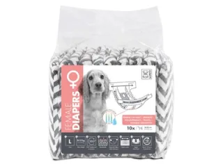 Scutece pentru caini femela M-Pets, marime L, 10 bucati