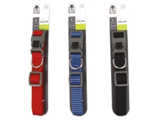 Zgarda caini Sportline M-Pets, rosie, reglabila, 25 mm x 35.5 cm
