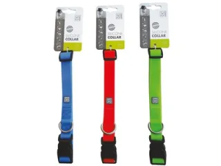 Zgarda caini din silicon, roz, ajustabila, 30-40 cm x 2 cm, marime S