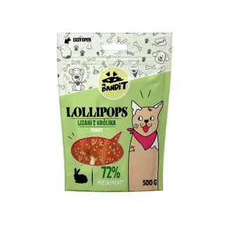 Recompense pentru caini, Mr Bandit LOLLIPOPS, iepure si piept de rata, 500g