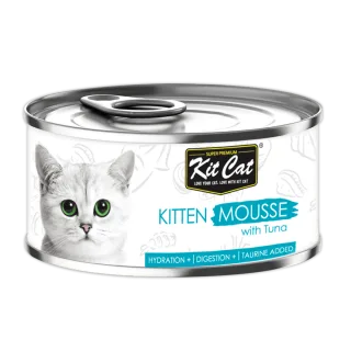 Hrana umeda pentru pui de pisica, Kit Cat Kitten, Mousse de ton, 80g
