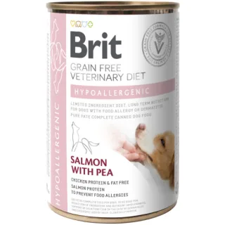 Hrana umeda hipoalergenica pentru caini Brit Grain Free VD Hypoallergenic, 400 g