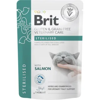 Hrana umeda pentru pisici plic Brit Grain Free VD Sterilised 85 gr