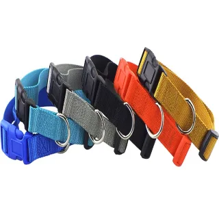 Zgarda textila, rosie, ajustabila, 30-45 cm x 1.6 cm