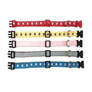 Zgarda textila pentru caini de talie medie, albastra, 19 mm x 50 cm