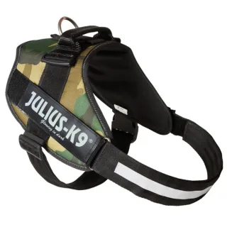 Ham ergonomic K9 Power, camuflaj, impermeabil, reflectorizant, 71-96 cm x 28-40 kg